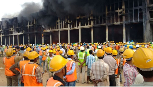 cooling tower fire