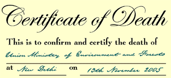 Death Certificate of the MoEF 