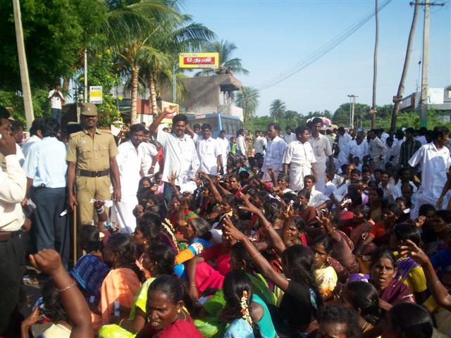 NH45A Blocked in Protest