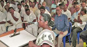 Residents of North Chennai at meeting