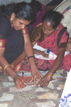 Sheela with woman